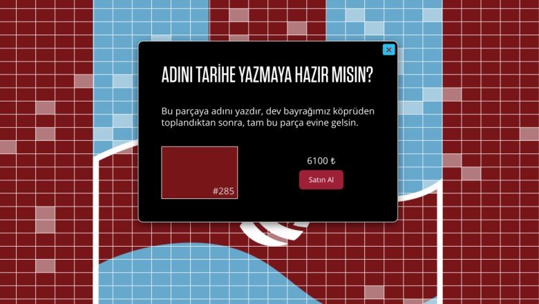 Trabzonspor, 15 Temmuz Şehitler Köprüsü’ne asılan bayrağın parçalarını satışa sundu