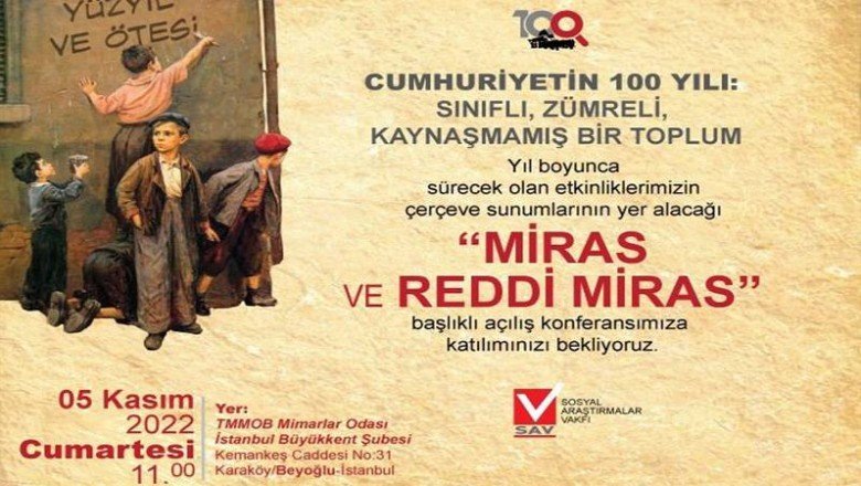 Sosyal Araştırmalar Vakfı’ndan ‘100 yıl ve Ötesi: Sınıflı, İmtiyazlı, Kaynaşmamış Bir Toplum’ etkinliği