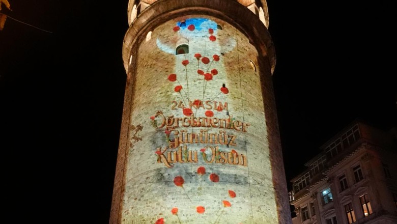 Galata Kulesi’nde 24 Kasım Öğretmenler Günü’ne özel gösteri