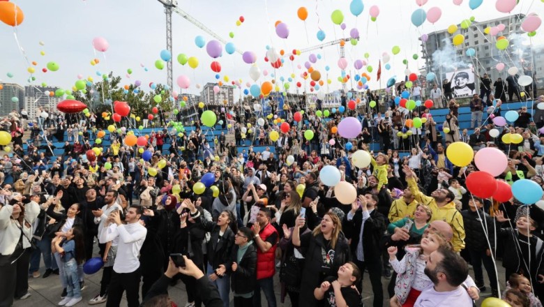 Lösemiyi yenen 5 yaşındaki Emin Efe için balonlar gökyüzüne bırakıldı