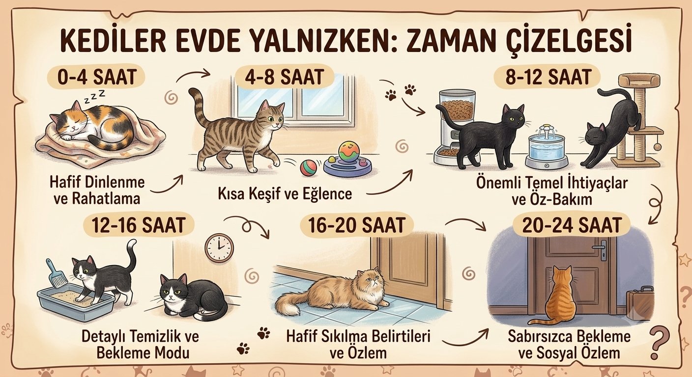 Kediler Evde Tek Başına Kaç Saat Kalabilir?